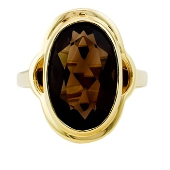 9ct gold Smoky Quartz Ring size N